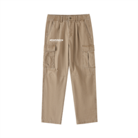 Cotton Elastic-Waist Cargo Pants