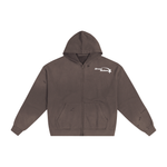 Hand-Frayed Sunfade Zip Hoodie