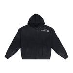 Hand-Frayed Sunfade Zip Hoodie