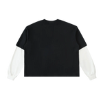 SV Layered Contrast Sleeve Cotton T-Shirt