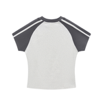 Contrast Stripes Bodycon Raglan  Sleeve T-Shirt