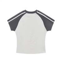 Contrast Stripes Bodycon Raglan  Sleeve T-Shirt