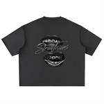 Washed Rolled Hem Half Sleeve T-Shirt