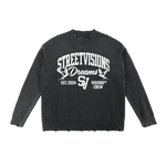 Vintage Washed Hand-Frayed Sweater