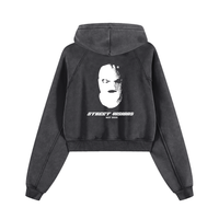 Snow Washed Cropped Hoodie