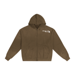 Hand-Frayed Sunfade Zip Hoodie