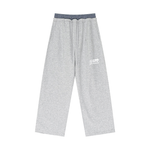 Plaid Contrast Waist Pants