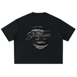 Washed Rolled Hem Half Sleeve T-Shirt