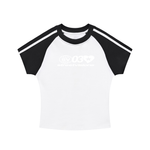 Contrast Stripes Bodycon Raglan  Sleeve T-Shirt