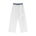 Plaid Contrast Waist Pants