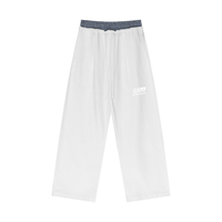 Plaid Contrast Waist Pants