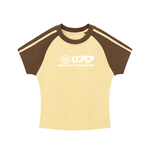 Contrast Stripes Bodycon Raglan  Sleeve T-Shirt